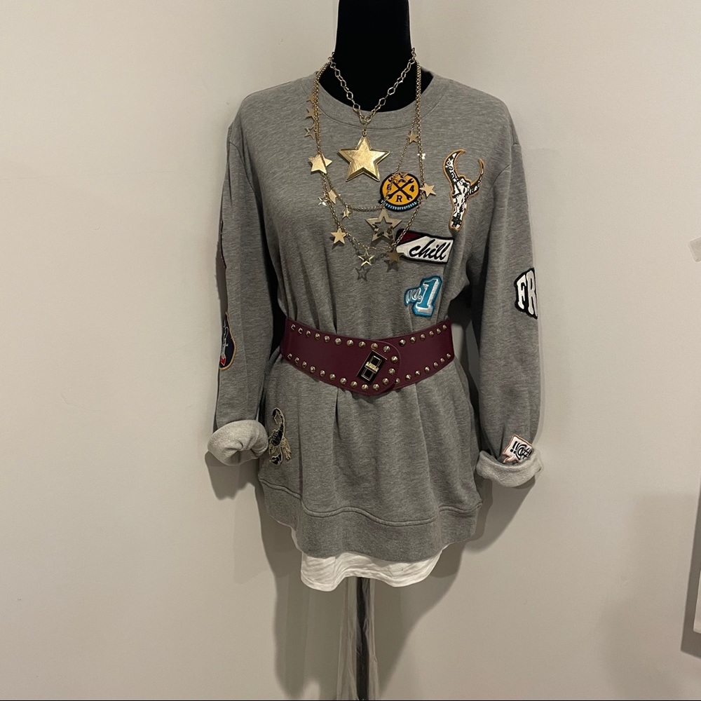 American Rag oversized sweatshirt with patches